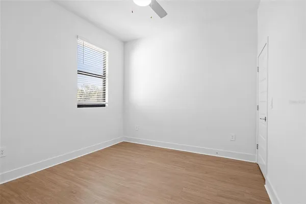 an empty room with a window