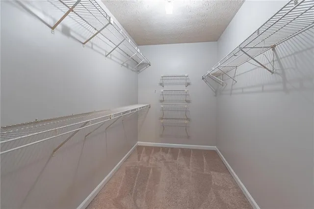 a view of storage and utility room with racks on the wall