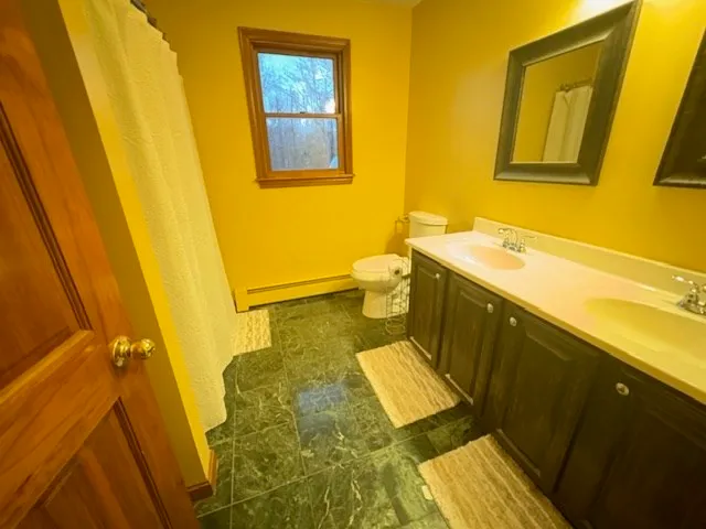 a bed room with a bed and cabinets