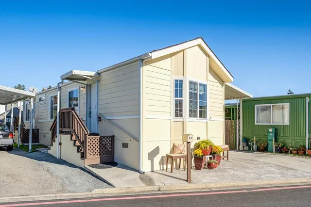 a view of a house with a patio