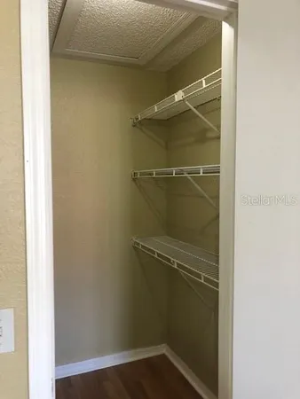 a close view of closet