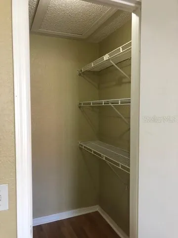 a close view of closet