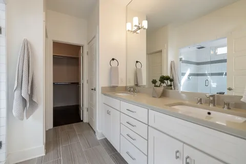 an aerial view of a city with lots of residential buildings