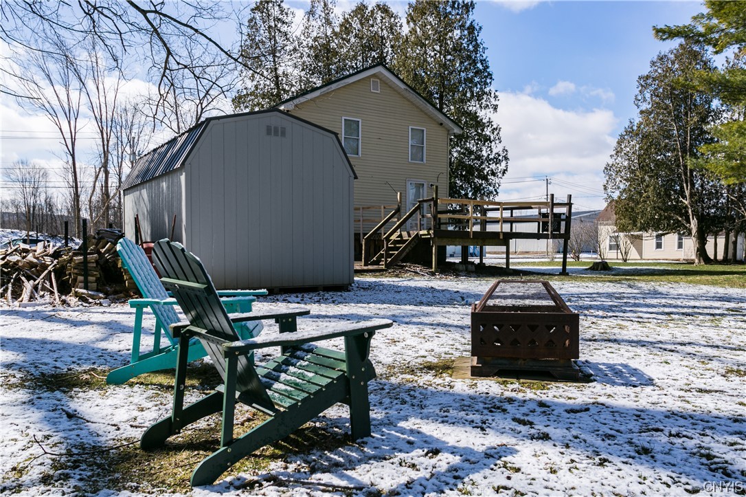 614 Fitch Street Oneida, NY 13421 - Photo 14 of 15 Exterior back/fire-pit/shed