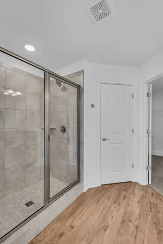 a view of bathroom with shower