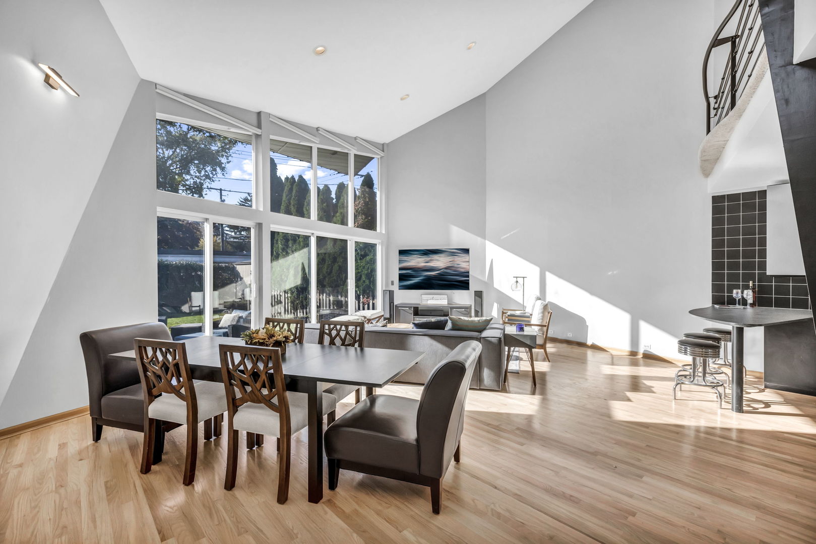 1610 Dempster Street Evanston, IL 60202 - Photo 5 of 28 a view of a dining room with furniture window and wooden floor