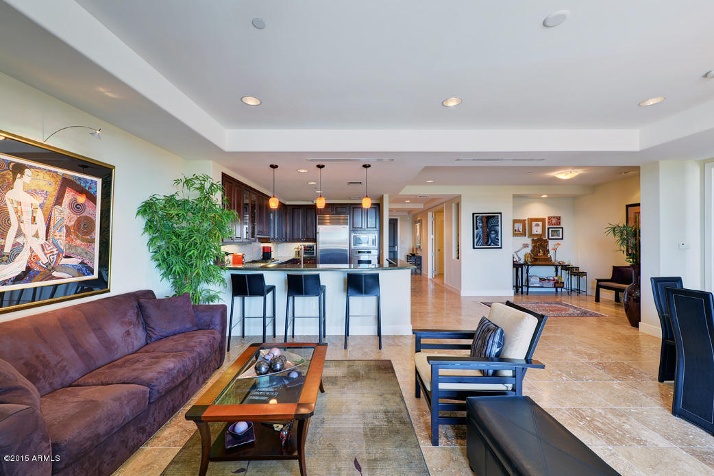 2211 East Camelback Road, Unit 606 Phoenix, AZ 85016 - Photo 18 of 32 Family Room and Kitchen.jpg