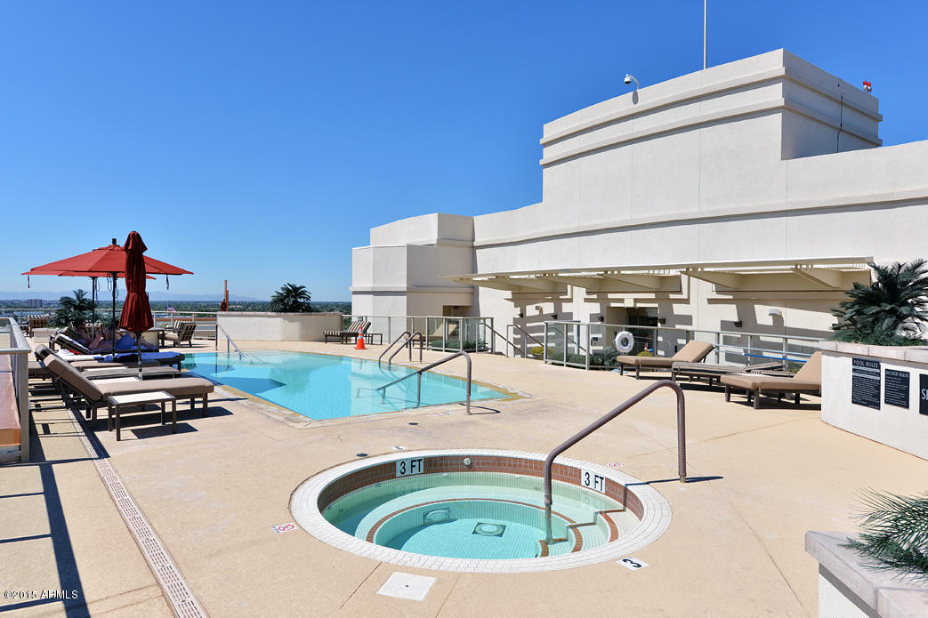 2211 East Camelback Road, Unit 606 Phoenix, AZ 85016 - Photo 29 of 32 Rooftop Pool View.jpg