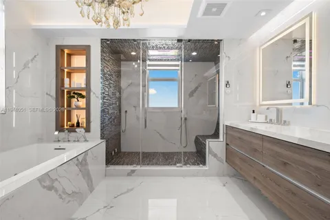 a living room with furniture and large window