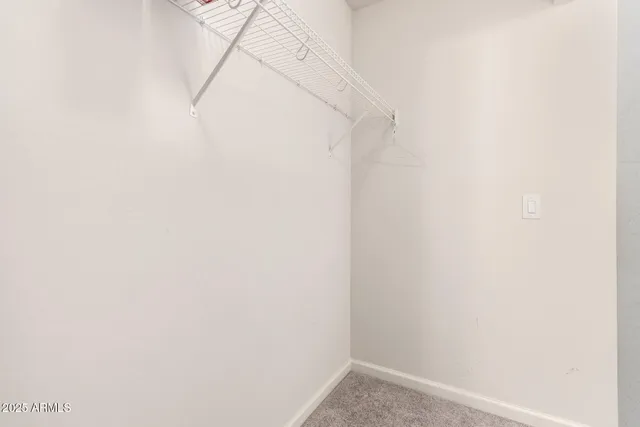 a view of small space with empty racks