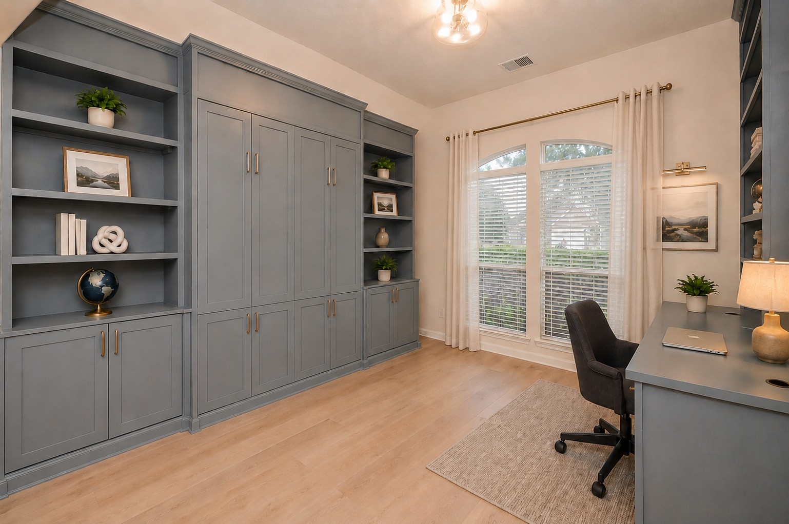 9222 Sorrell Hollow Lane Rosenberg, TX 77469 - Photo 5 of 24 Spacious flex room currently used as a home office, complete with custom built-ins, dedicated workspace, and room to adapt to your needs.
