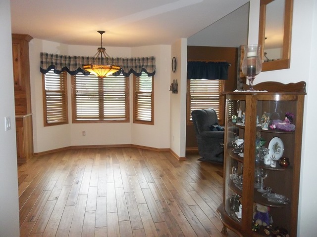 1232 Pickwick Drive Rochelle, IL 61068 - Photo 7 of 16 a view of an empty room with wooden floor and a window