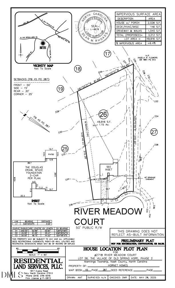 2718 River Meadow Spring Hope, NC 27882 - Photo 16 of 18 Lot 26 plat