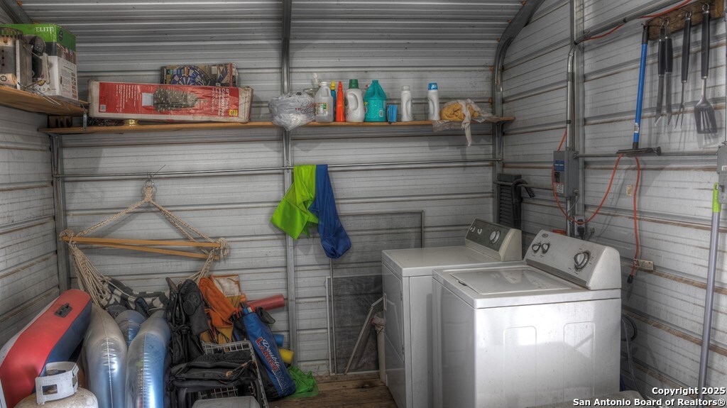 560 Pine Mountain Road Camp Wood, TX 78833 - Photo 27 of 38 a utility room with dryer and washer