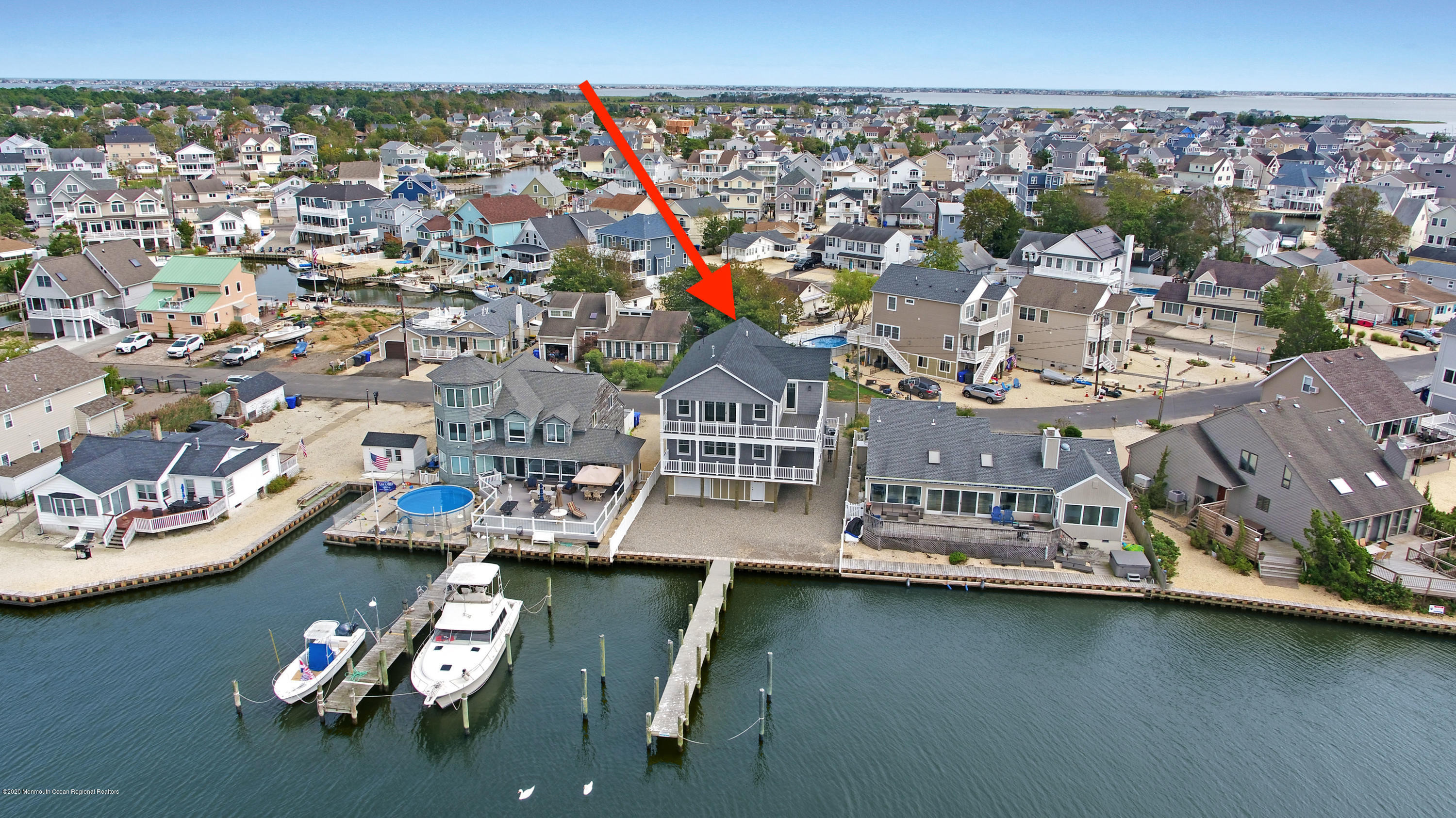 125 Shore Drive Brick, NJ 08723 - Photo 76 of 83 an aerial view of a house with a ocean view
