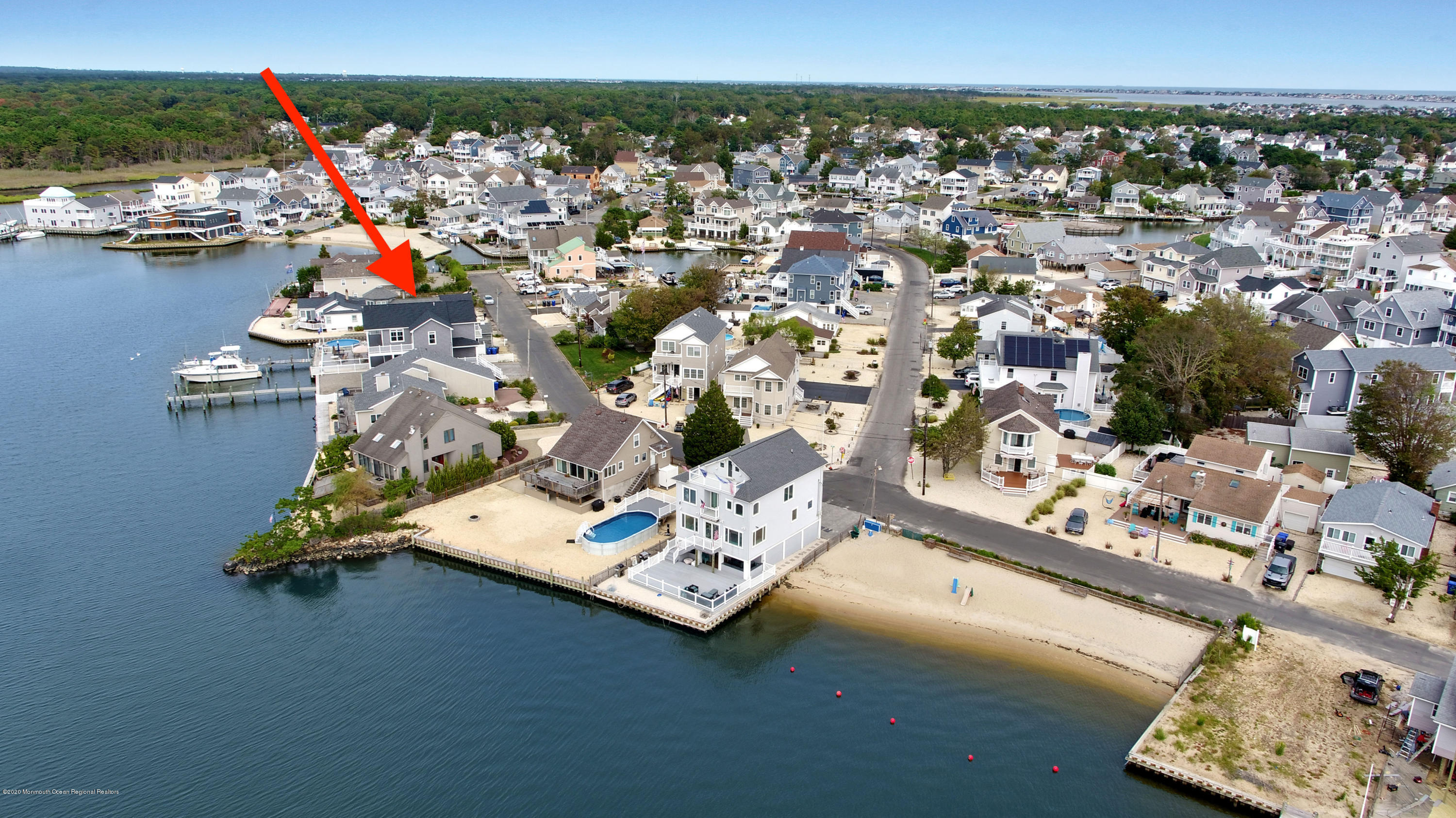 125 Shore Drive Brick, NJ 08723 - Photo 79 of 83 an aerial view of a house with a ocean view