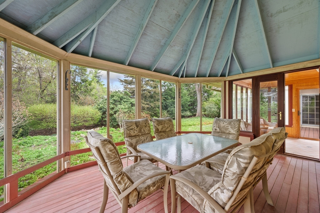 14 Somerset Road Lexington, MA 02420 - Photo 21 of 42 a outdoor dining space with furniture and wooden deck
