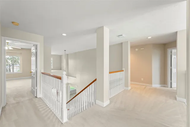 a view of an entryway with stairs