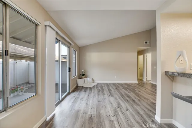 an empty room with a window