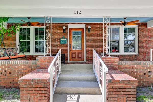 a view of a house with a porch