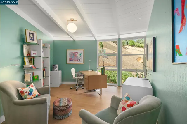 a outdoor space with furniture and a window