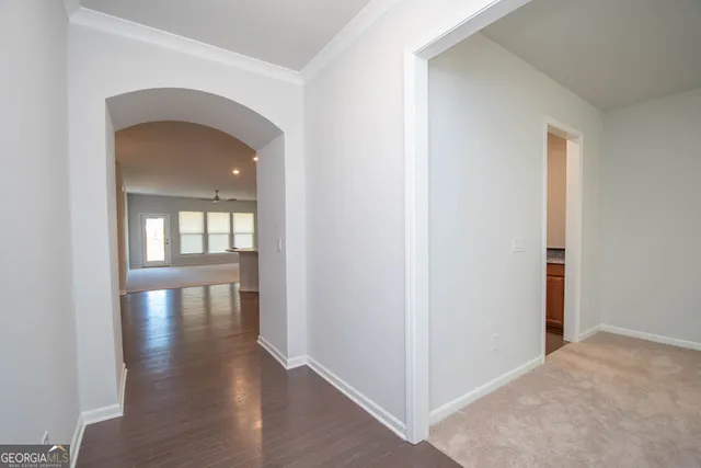 an empty room with a window