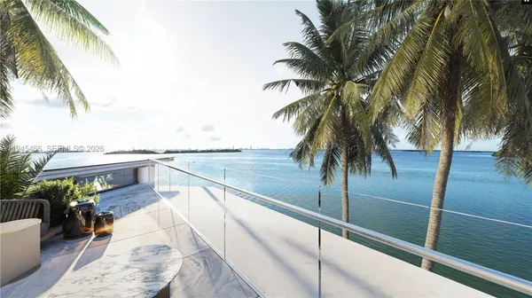 a view of balcony with a potted plant