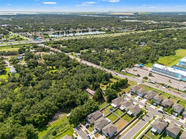 an aerial view of multiple house