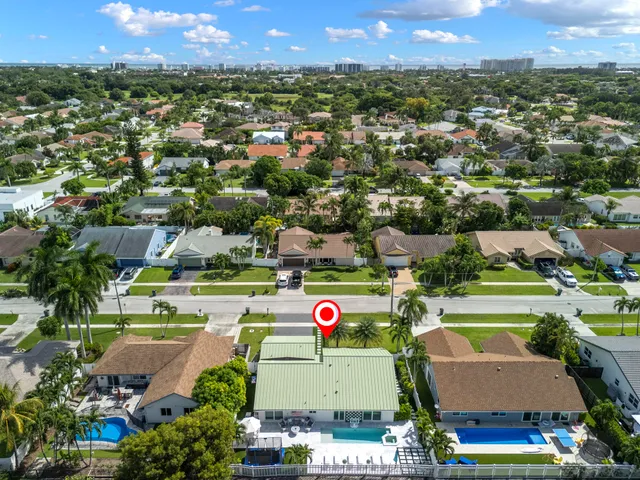 an aerial view of a city