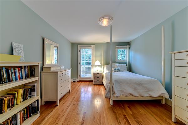 24 Hillside Road Wellesley, MA 02481 - Photo 15 of 17 a bedroom with a bed and a book shelf