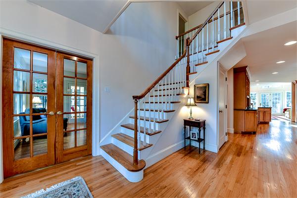 24 Hillside Road Wellesley, MA 02481 - Photo 2 of 17 a view of entryway livingroom and hall with wooden floor