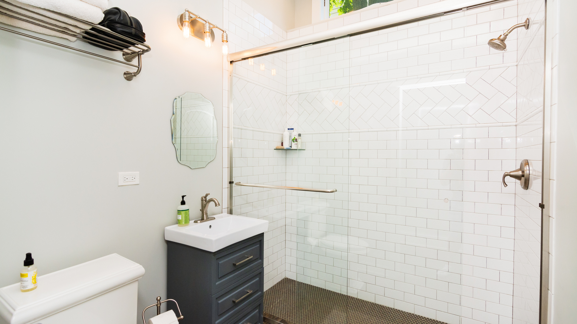 4800 Wolf Road Western Springs, IL 60558 - Photo 41 of 47 a bathroom with a sink a toilet and shower