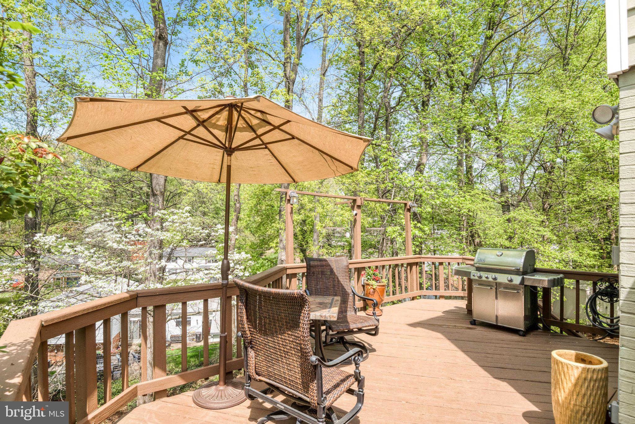 6600 Kensal Court Springfield, VA 22152 - Photo 38 of 43 a view of a balcony with wooden floor and outdoor seating