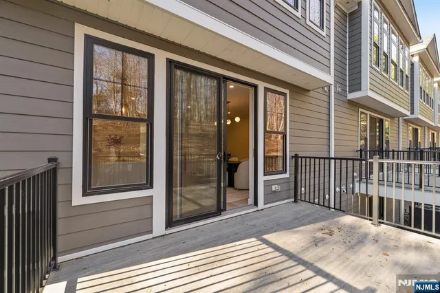 a view of a balcony from a window