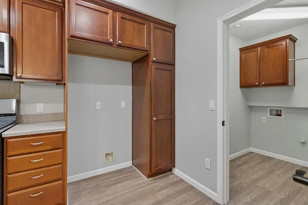 a view of kitchen and utility room
