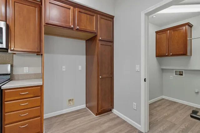 a view of kitchen and utility room