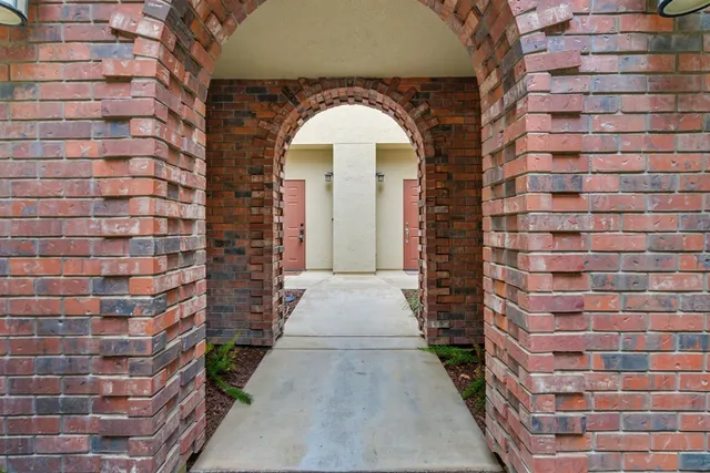 a view of a brick building