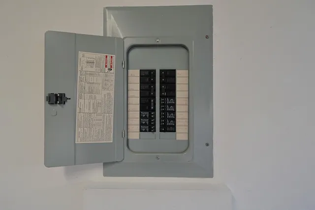 a view of a door in the house