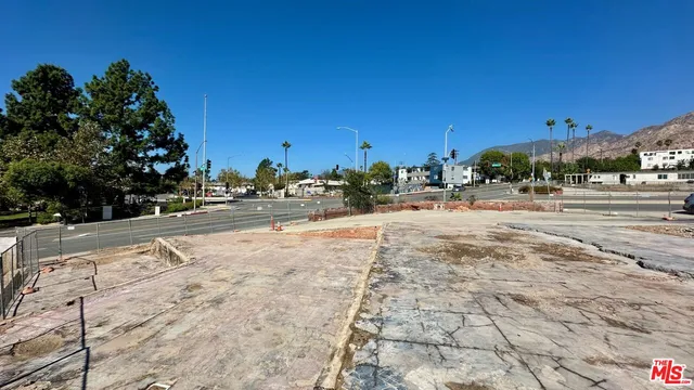 a view of road with trees