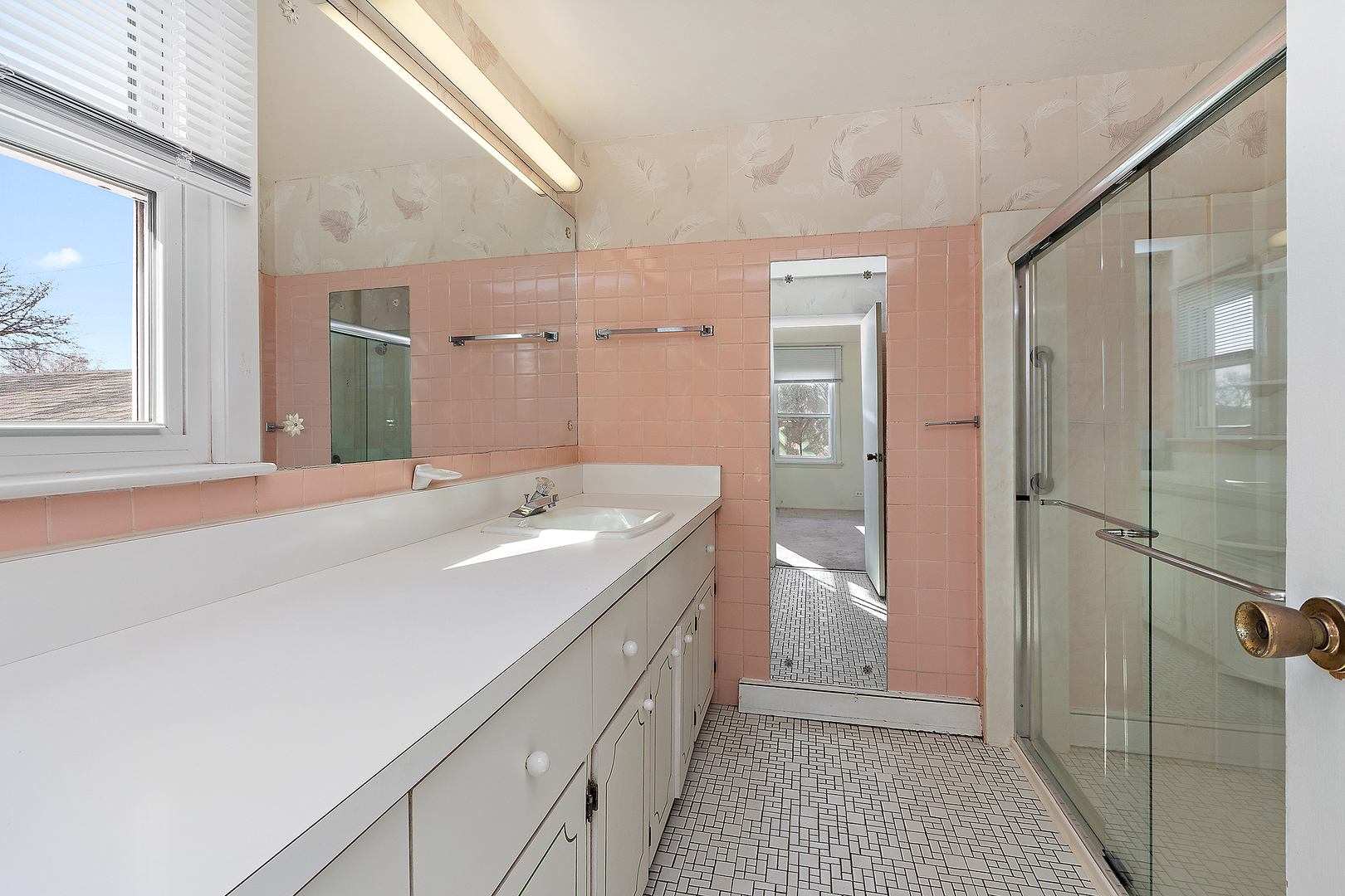 13 Riegel Oaks Lane Homewood, IL 60430 - Photo 20 of 26 a spacious bathroom with a shower sink and mirror