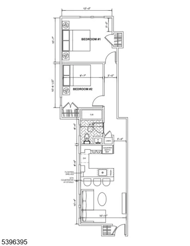 a picture of a bathroom with a door