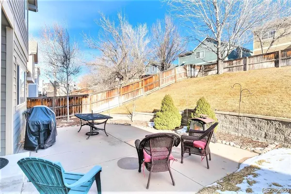 a view of outdoor space with seating