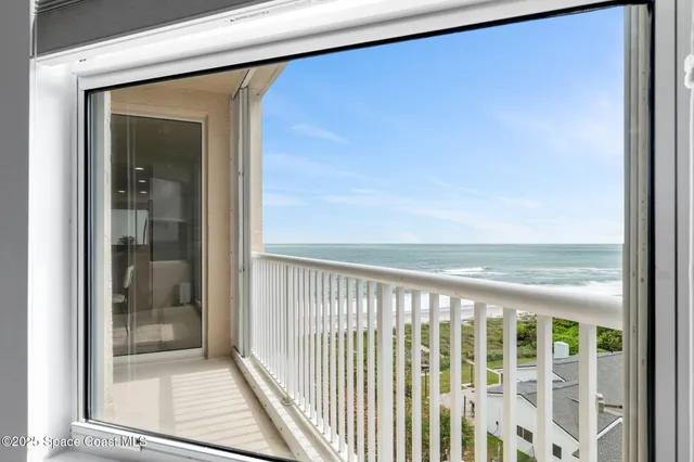 a view of a garden with an outdoor space