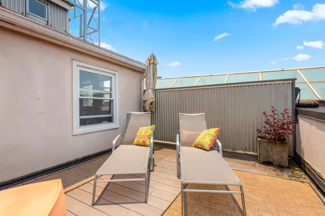 a view of outdoor seating space