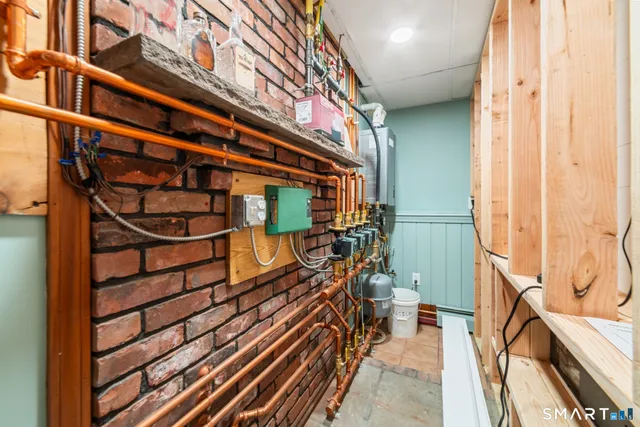 a view of balcony with a potted plant and stairs