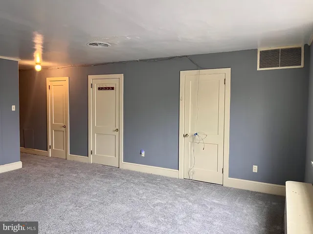 view of a room with door