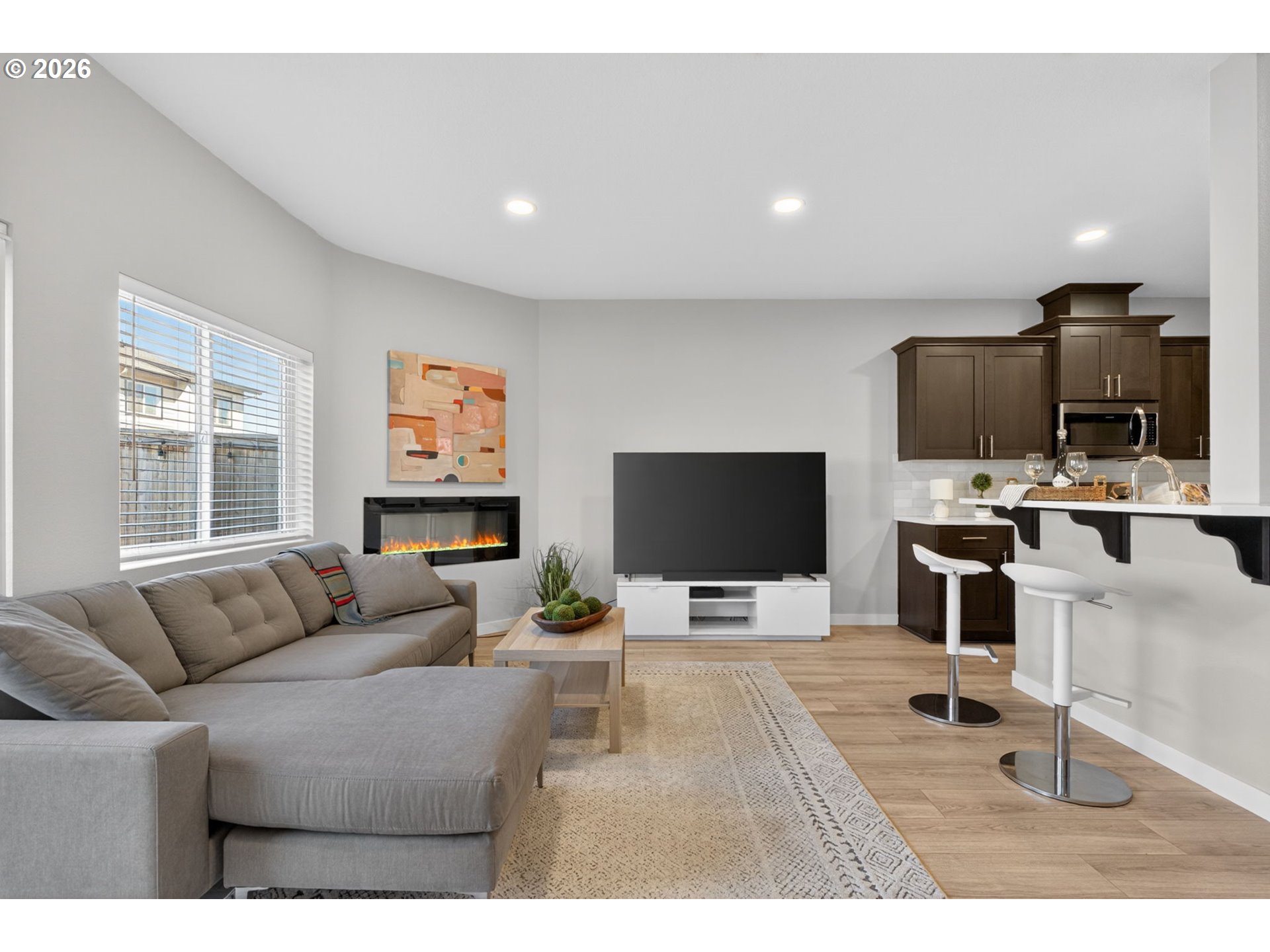 2876 South Nectarine Street Cornelius, OR 97113 - Photo 14 of 42 a living room with furniture and a flat screen tv