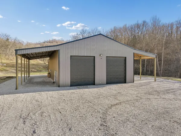 a view of a backyard of a house