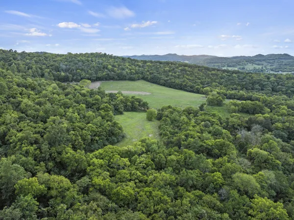 a view of a lake with a mountain in the background