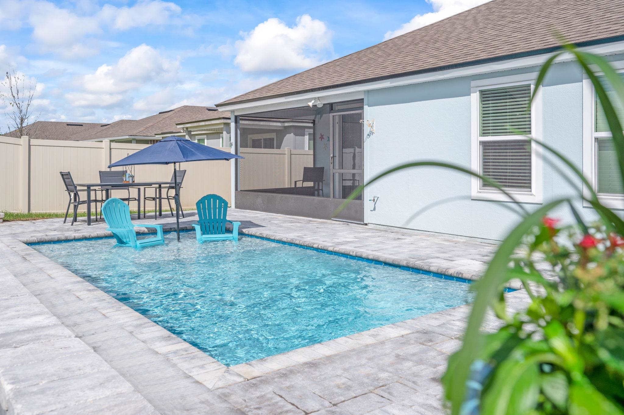 a house view with a garden space